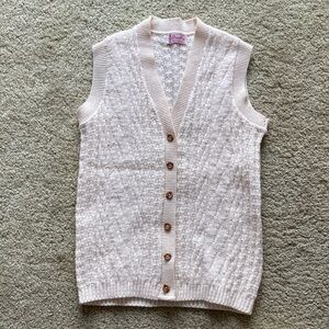 Vintage Bradley Brand Wintuk Acrylic Women's Cream Sweater Vest